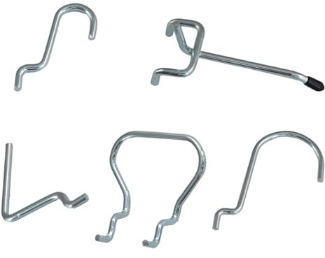 Labor Ganci per Pannello Forato Assortimento Misto – Assortimento 40 Ganci Portautensili per Pannello Forato