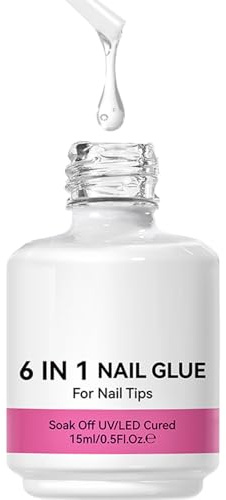 Zasdvn Gel Constructor para Uñas,Capa Base - Pegamento para Piedras 6 en 1 Primer Adhesivo para Moldeado Mujeres y Principiantes
