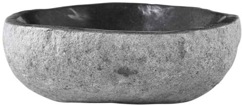 vidaXL Handfat Oval Grå (32-37) x (27-30) x 12 cm Flodsten