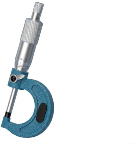 Micrometro esterno, strumento di misurazione di precisione meccanico da 0,01 mm con punta in lega e blocco a cricchetto, scala incisa strumento di misurazione del diametro esterno (B)