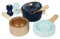 Le Toy Van - Educational Wooden Honeybake Pots and Pans Cooking Set Age 2+ Pretend Kitchen Play Toy | Kids Role Play Toy Kitchen Accessories,Pink