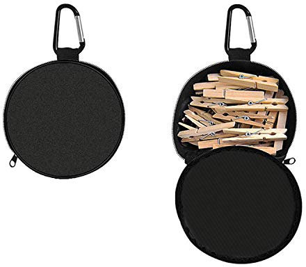 ProPlus 360817 Wäscheklammer-Beutel mit Karabinerhaken und Reißverschluß Höhe 170mm Ø140mm (ohne Wäscheklammern)