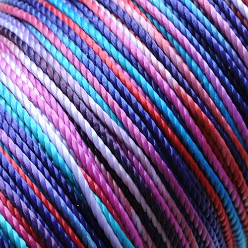 Ganzoo dip-dye takelcord Unicorn, 1 mm surrtråd på 40 m spole för takling av tauverk, PPM-rep och paracord, förslutning av repändar, zierlindning, DIY armband, nyckelring, hundkoppel och hundhalsband