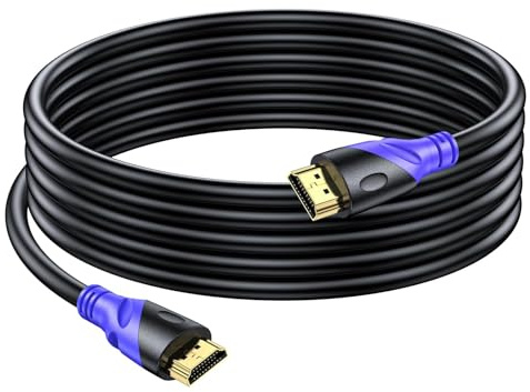 Rommisie Cable HDMI 4K/60HZ 5M (HDMI 2.0,18Gbps) Conectores chapados en oro de ultra alta velocidad, Retorno de audio Ethernet, Video 4K, FullHD1080p 3D Compatible con Playstation Arc PC HDTV