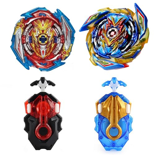 Netoke Peonzas de Batalla Gyros Set, 4D Battle Gyros Model Speed Gyros con, Juguetes clásicos Regalo para,(B-163+B-173-1)