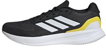 adidas Herren RUNFALCON 5 Running Shoes, Core Black/Cloud White/Yellow, 46 2/3 EU