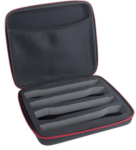 Custodia portatile per microfono, 4 scomparti, resistente agli urti, custodia da viaggio