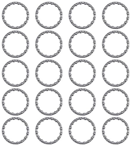 20 PCS 1 1/8 Precision Caged Ball Bearing Headset With 16 Balls - Bottom Bracket Silver Bearing Race for MTB Bike Road Bike Cycling Steering