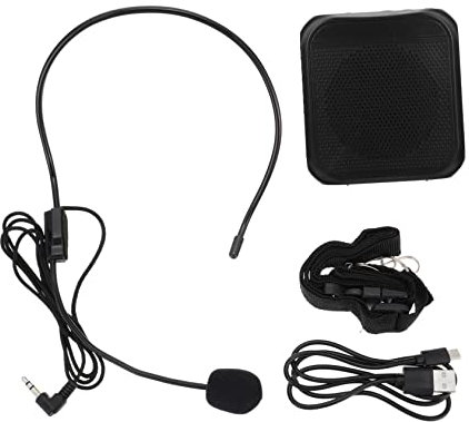 DIYEAH Wireless Portable Voice Amplifier Multifunction Sound Speaker Rechargeable Battery Suitable for Teachers and Presenters Black Dc3.7v Power