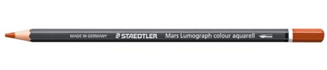 STAEDTLER Akvarellpenna Mellanbrun – Vattenlöslig konstnärspenna i sexkantig design – 3,6 mm stift, hög färgintensitet & ljusäkthet – idealisk för akvarellmålning