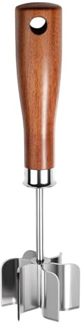 Machine à galettes de hamburger à coupe incurvée - Hachoir à viande en acier inoxydable avec 6 lames | Presse-purée antiadhésif | Outil de cuisine pour hacher la purée de légumes, rôtir, cuire, manche