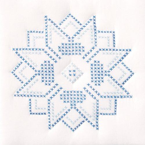 Jack Dempsey Stamped White Quilt Blocks 9X9 12/Pkg, XX Stars