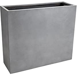 VIVANNO Pflanzkübel Raumteiler Sichtschutz Fiberglas ELEMENTO Beton-Design Grau - 88x30x75