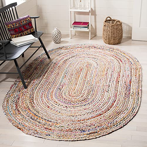 Safavieh Tapis Boho pour Salon, Salle à Manger, Chambre à Coucher - Cape Cod Collection, Tapis à Poil Court, Multi, 90 x 152 cm