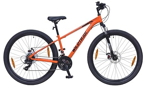 Wildtrak - Bicicleta de Montaña, Adulto, 27.5 pulgadas, 21 Velocidades, Cambios Shimano - Naranja