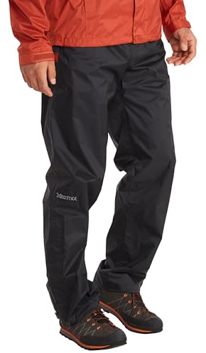 MARMOT Men's PreCip Eco Rain Pant – Lightweight, Waterproof, Packable Hiking Pants Made with Recycled Materials, Black, Short, XX-Large