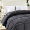 ComfyWell Super King Duvet – Plain Quilt Comforter Bedspreads, Coverlets & Sets, 2 Pillowcases Warm and Anti Allergy All Season Coverless Duvet, Throws For Bed.(Super King (220x260cm), Grey)