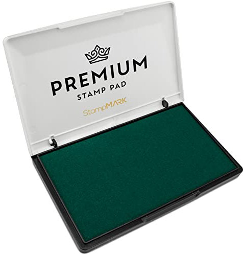 StampMark Premium stämpeldyna stor storlek 3,5 tum x 6 tum – för traditionella gummistämplar – filtdyna grön färg