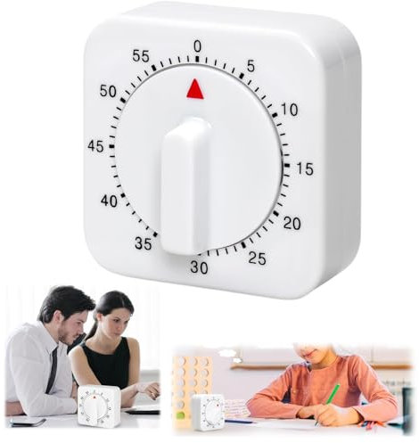 Eieruhr,Time Timer,60 Minuten Küchentimer,Mechanischer Küche Timer,Mechanisch Küchenwecker,Mechanischer Kurzzeitwecker,für Kochen,Backen,Waschen,Fitness,Lernen,Spielen Zeitmanagement Werkzeug