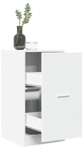 Sufrk Apothekerschrank Weiß 40x41x77,5 cm MedizinschräNke Hausapotheke Schrank Arzneischrank Apothekerschrank Holzwerkstoff