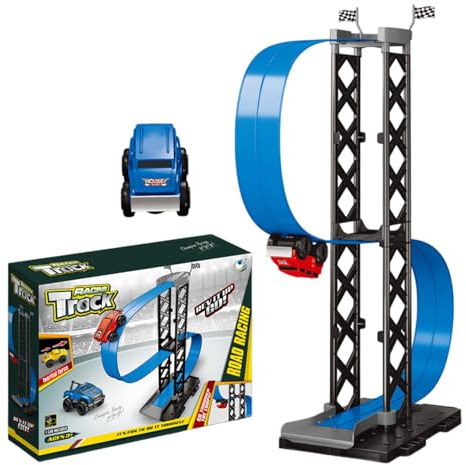Kit de slotcar, circuit de course | Voiture sur rail portable - Kit de jeu de piste de voiture - Jeu de course de voiture - Jouet de piste - Pour des heures de plaisir et de détente