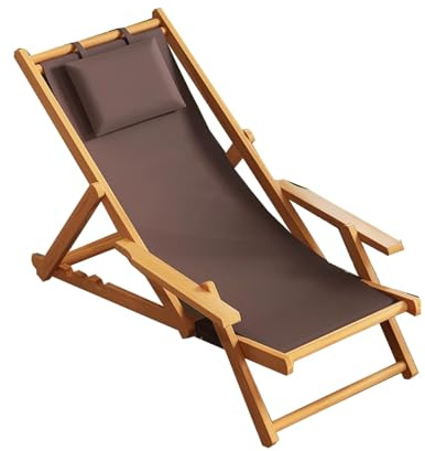 YPAPBHT Folding Lazy Chair That Can Be Sat Or Reclined, Study Bedroom Balcony Leisure Lounge, Comfortable Nap Chair(Brown)