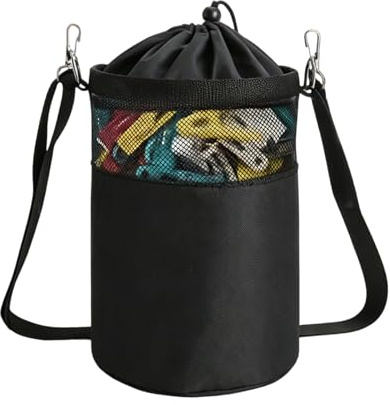 JYYWTSI Borsa per mollette da bucato 22 x 15 cm Oxford con tracolla cordoncino e gancio, borsa traspirante per mollette da bucato balcone giardino stendibiancheria