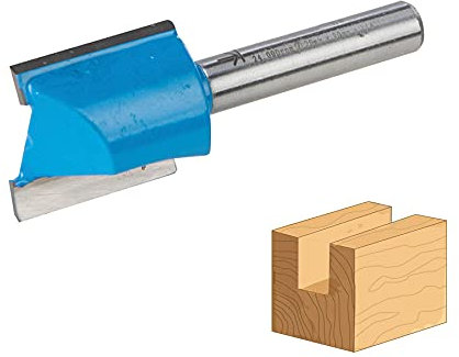 Dapetz ® Straight Twin Flute Router Bit Cutter 1/4 Shank Tungsten Carbide Tipped TCT Grooving Metric 20mm x 20mm Fits with Bosch, Makita & DeWalt Routers