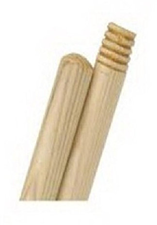 Palo de madera natural de 150 cm. a rosca – Mango escoba y fregona, limpieza, con boquilla de rosca
