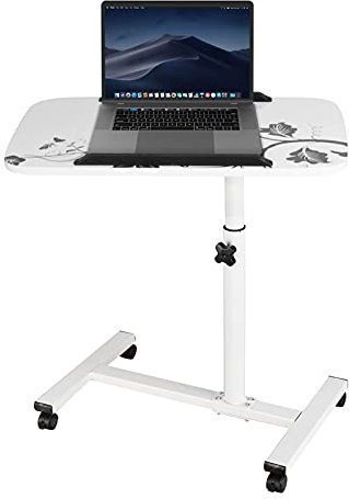 MorNon Pflegetisch Höhenverstellbar mit Rollen Beistelltisch Arbeitstische Multifunktionstisch Zeichentisch Neigungswinkel Verstellbar Metallgestell 69 bis 90 cm
