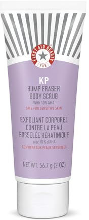 First Aid Beauty KP Bump Eraser Body Scrub Exfoliant for Keratosis Pilaris with 10% AHA 2 oz.