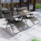 Garden Vida 2 Pack Zero Gravity Chairs Sun Loungers Outdoor Patio Recliner Weightless Feel Seat Weather Resistant Steel (Black) (UKFR Certified)