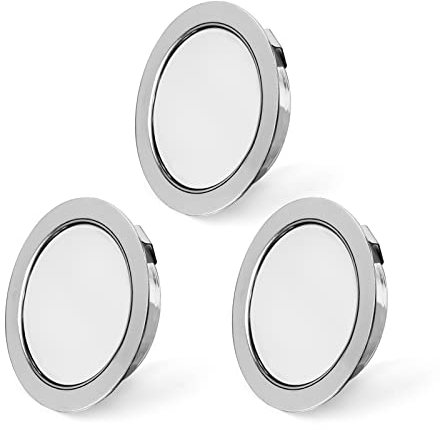 KYOTECH 3x G4 LED - Faretto per mobili 230 V Downlight LED Pannello extra piatto rotondo diametro esterno 65 mm, diametro di montaggio 54-56 mm, spessore 20 mm