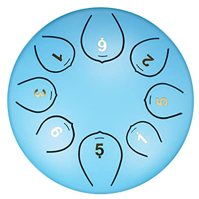 Fayelong Zen Stahl Zunge Trommel 8 Töne 6 Zoll Trommel Kit Handpan Schlagzeug Musikinstrumente Für Musikerziehung, Heilung Des Geistes, Yoga Meditation