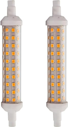 WeiHong R7S LED-Leuchtmittel 135 mm 118 mm 78 mm LED stativlampa med R7s sockel 6 W 9 W 10 W 12 W Keramische R7S linjärt rör Licht AC 220-240 V 2:a pack ... (vit, 135 mm 12W)