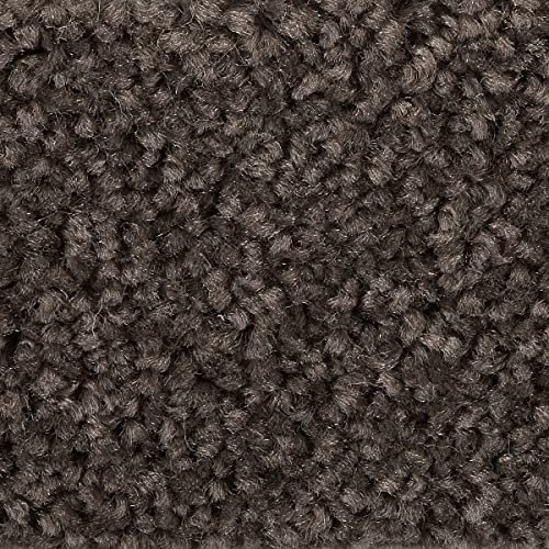 Auslegware Teppich Meterware braun in 400 cm und 500 cm Breite mit Textilrücken Kräuselvelours Teppichboden weich ideal für Wohnzimmer (4 m x 2 m)