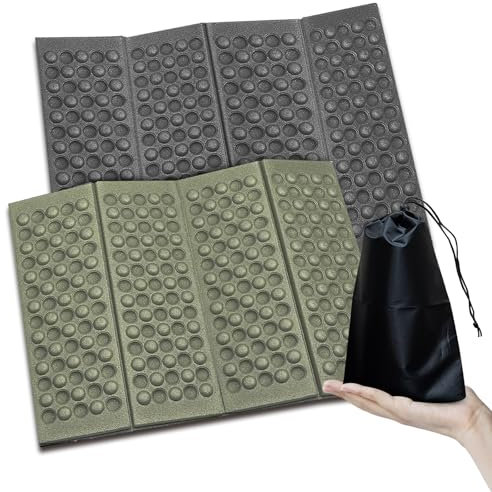 2 Stück Outdoor Sitzkissen Faltbar, Faltbare Sitzkissen Wandern Ultraleichte Schaumstoff Sitzpolster, Sitzunterlage mit Kordelzugbeutel für Camping Picknick Hiking Wander 39cmx29cm/15.35x11.42in