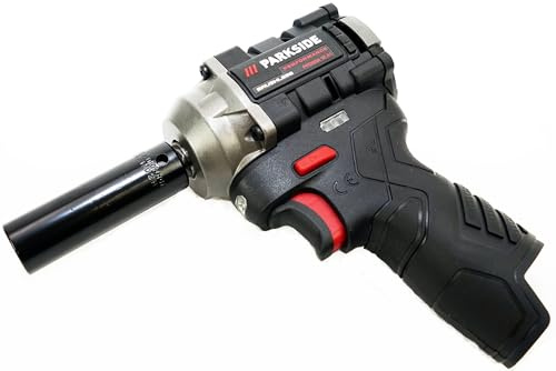 Parkside Performance - Atornillador de impacto giratorio para coche, moto, 12 V, PPDSSA 12 A1, ½ llave de impacto en paquete con metro plegable (sin batería)