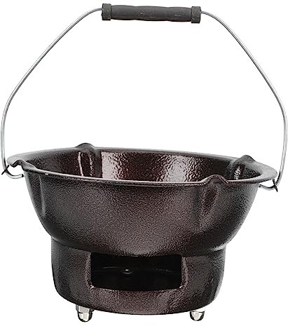 HEMOTON Estufa De Barbacoa De Portátil De Hierro Fundido para Camping Al Aire Compacta y Duradera para Uso Jardín y Actividades Exteriores