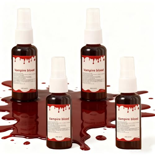 GIUSOBG Sangue Finto 200ml Trucco Zombie Halloween Flacone Spray Sangue Finto Spray Adatto per Feste di Halloween, Spettacoli Teatrali, Produzioni Cinematografiche