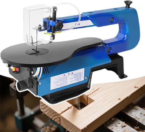 Scroll Saw 16-Inch Variable Speed with 10 Blades and Multi-Directional LED Light - Precision Electric Fret Saw for Wood Carving and DIY Art