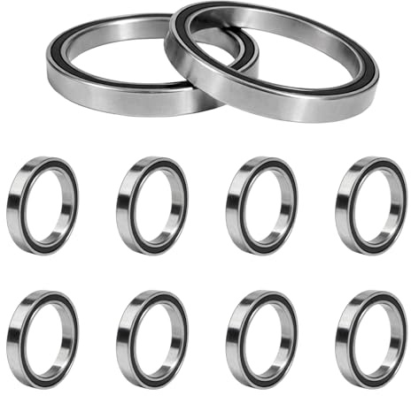 RowGlow 10 st kullager 6704-2rs, kullager 20 x 27 x 4 mm 6704 2rs kromad dubbelt skyddat för DIY, roterande bänkar, motorer, 3D-skrivare, fräsmaskiner (6704rs 10 st)