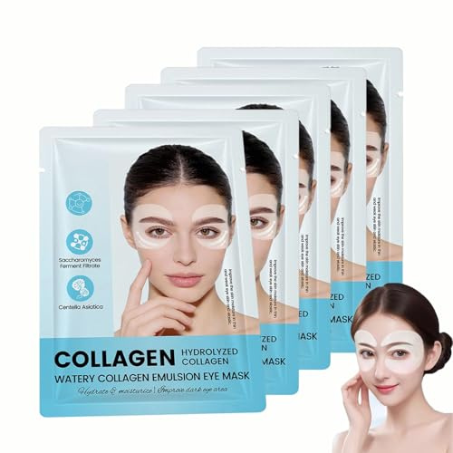 Glow Haven Eye Mask,Masque Coréen Collagene,Glow Haven Patch Yeux Coréen Nuit,Masque Visage Hydratant,Patch Yeux Anti Cernes Sous Les Yeux,Anti-Poches & Rides Masque Contour Des Yeux,Skincare Coréen