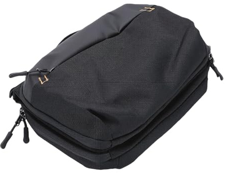 Zunate Elektronisk Förvaringsväska Skyddsdesign Vikbar Elektronikorganisator för Power Bank-kabel, Effektiv Pendling Elektronisk Bärväska med 19 Fack, Sammetsmaterial (Svart)