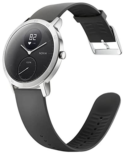Withings Steel HR - Montre Connectée Hybride - Suivi d'Activité avec GPS Connecté, Suivi de Fréquence Cardiaque, Suivi du Sommeil, Notifications du Smartphone, Résistance à l'Eau, Autonomie 25 Jours
