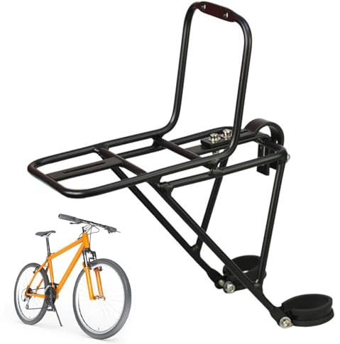Ruilonghai Fahrrad Gepäckträger Vorne, Fahrrad-Vorderradträger, Vorderrad-Fahrradträger - Fahrrad-Gepäckträger | Aluminiumlegierung Mountain Road Fahrrad-Gepäckträgerständer Für Radreisen