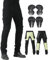 CTBQiTom Pantalons de Moto pour Hommes avec Doublure de Protection en aramide Pantalon de Moto avec Armure CE Amovible,Noir,36W/31L