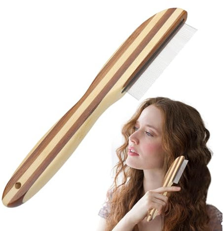 Kopfhautentferner-Kamm | Vielseitiger Kopfhautreinigungskamm Läusebürste Kamm | Wiederverwendbarer feiner Zahn-Schuppenentferner Metall Läusekamm für Kinder Erwachsene Haustiere