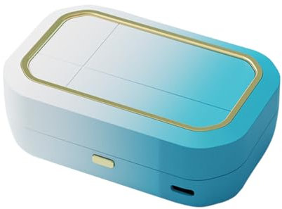 Kontaktlinsen-Reinigungsgerät, tragbarer Kontaktlinsenreiniger mit 4 Zeitmodi, 360°-Hochfrequenzvibration Contact Lens Clean Machine zum Reinigen weicher Linsen, farbiger Kontaktlinsen