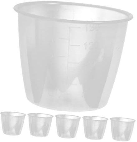 CONGARTENO Juego De 6 Tazas Medidoras Transparentes De 160 Ml Para Arroz y Líquidos, Vasos Medidores De Plástico Reutilizables, Escala Precisa Para Cocina y Olla Arrocera